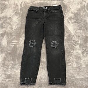 Distressed Black Jeans